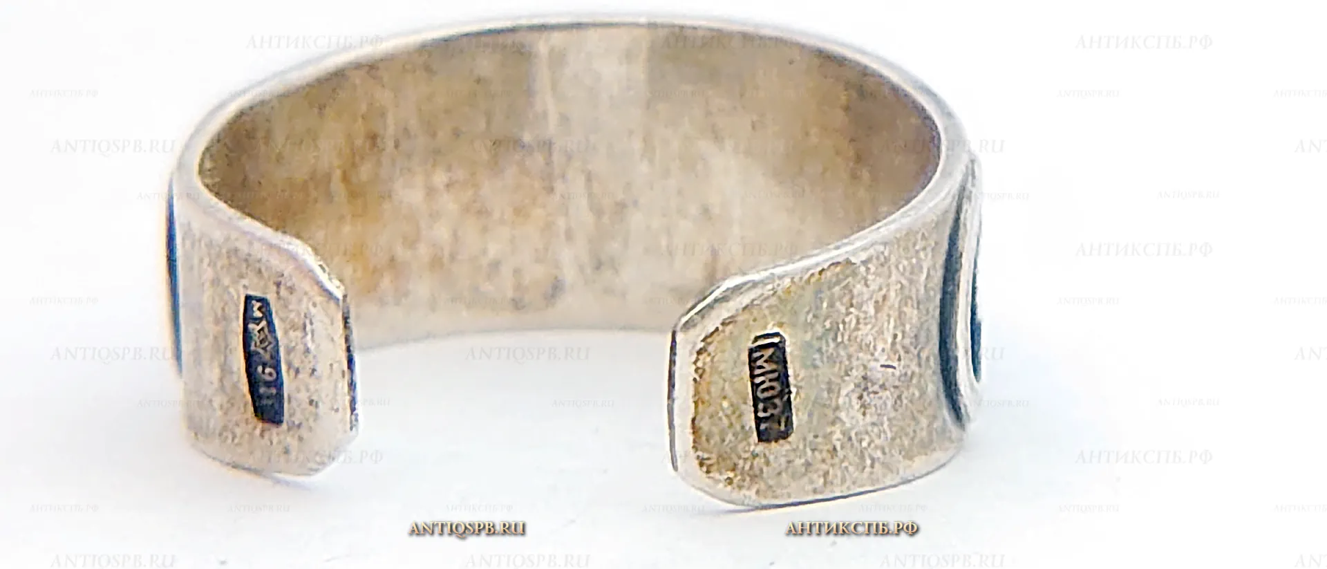 Кольцо серебряное с бирюзой. СССР. МЮЗ7. Вт. пол. ХХ века. №21695